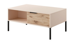 Beige salongbord med skuffer RAVE