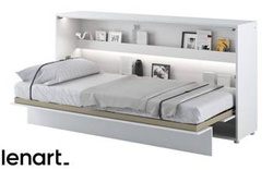 Skapseng hvit høyglans 90x200 madrass led Bed Concept BC-06