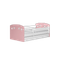 80x140 \ hvit/rosa
