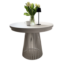 Rundt spisebord med ekstra innsatser, diameter 100 cm, kashmir ALEXANDER