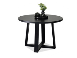 Sort rundt sammenleggbart bord 100 cm AZURRO