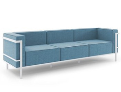 Modern 3 seter hagesofa blå IBIZA